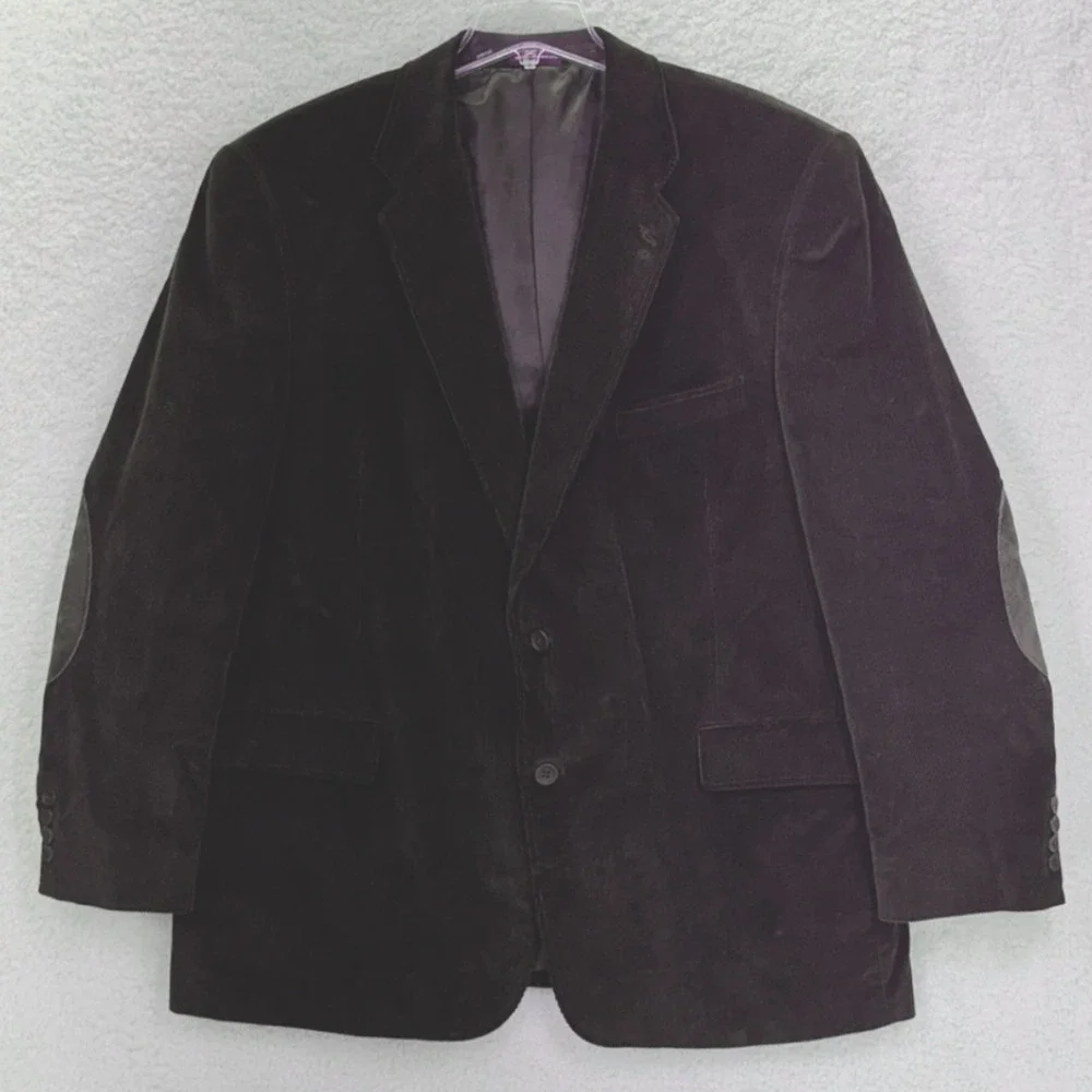 Stafford Men Sze 48R Brown Classic Fit Corduroy Blazer Sport Coat Casual Jacket - Picture 2 of 14
